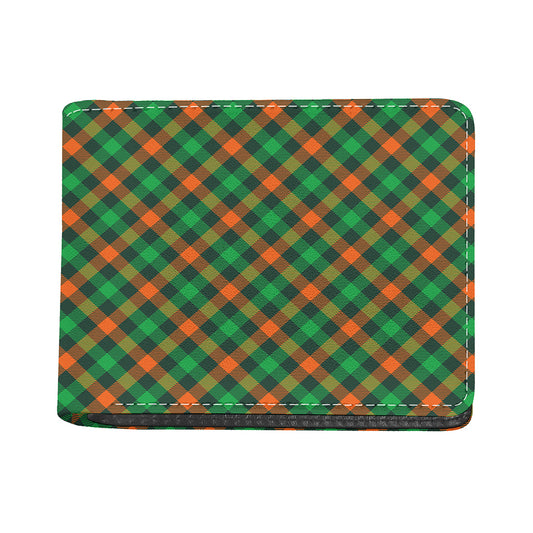 Irish Saint Patrick's Day Plaid Print Bifold Wallet