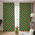Irish Saint Patrick's Day Plaid Print Dimout Pencil Pleat Curtains