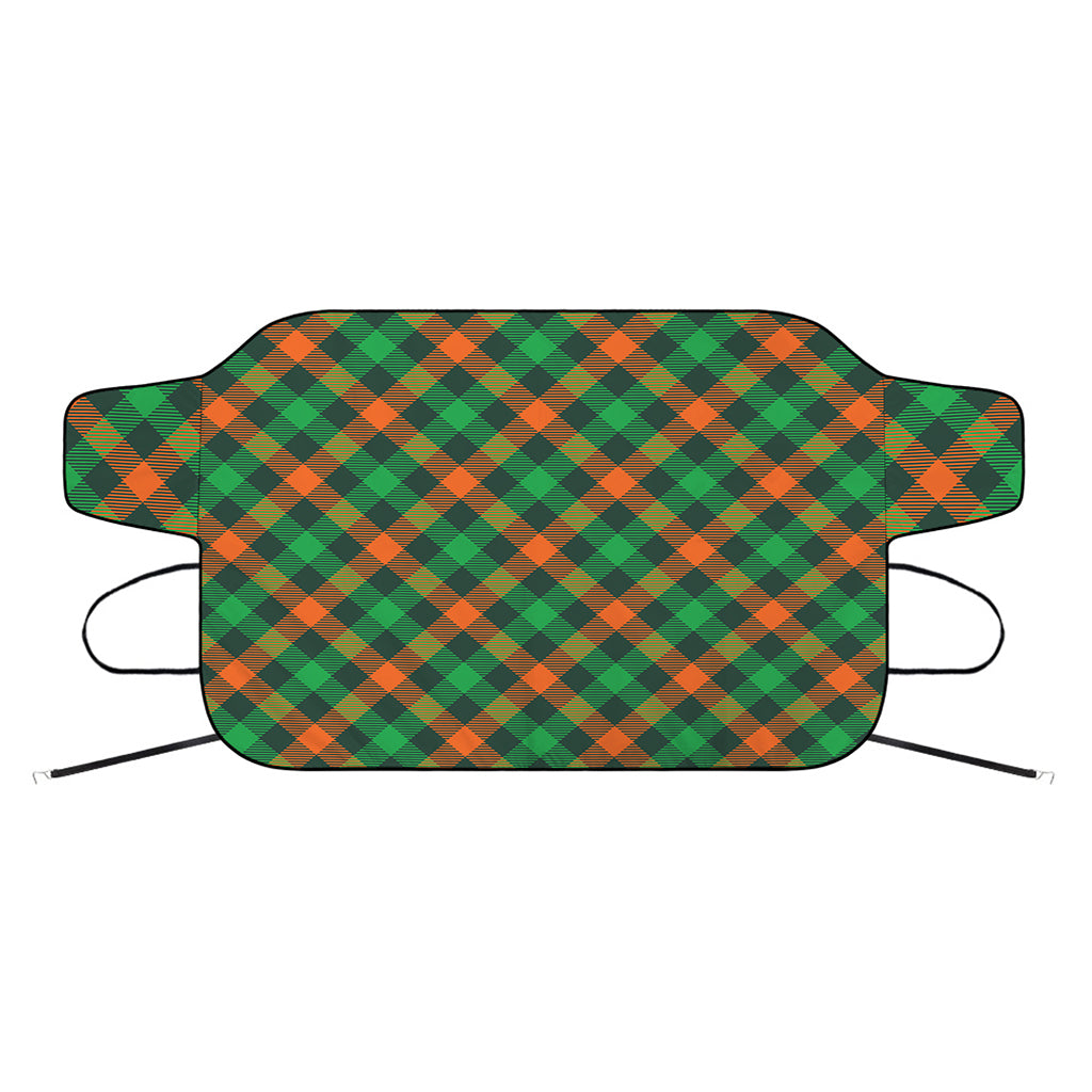 Irish Saint Patrick's Day Plaid Print Car Windshield Snow Cover