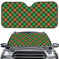 Irish Saint Patrick's Day Plaid Print Car Windshield Sun Shade