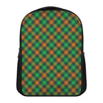 Irish Saint Patrick's Day Plaid Print Casual Backpack