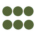 Irish Saint Patrick's Day Plaid Print Coaster Set