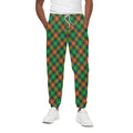 Irish Saint Patrick's Day Plaid Print Cotton Sweatpants