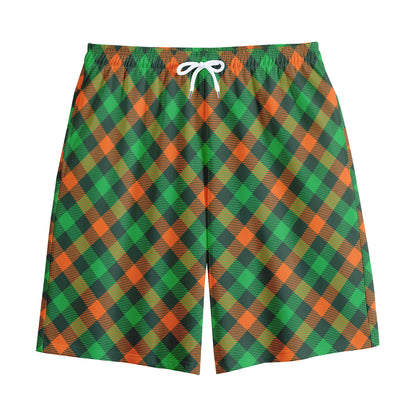 Irish Saint Patrick's Day Plaid Print Cotton Shorts