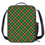 Irish Saint Patrick's Day Plaid Print Crossbody Lunch Bag