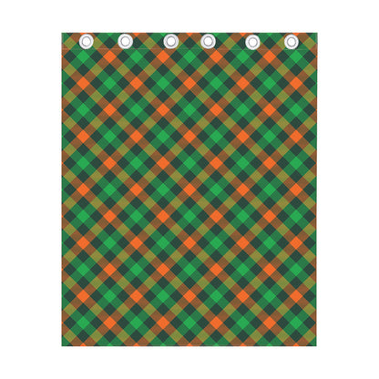 Irish Saint Patrick's Day Plaid Print Curtain