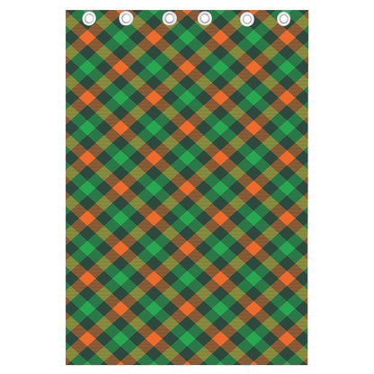 Irish Saint Patrick's Day Plaid Print Curtain