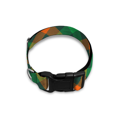 Irish Saint Patrick's Day Plaid Print Dog Collar