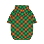 Irish Saint Patrick's Day Plaid Print Dog Zip Up Hoodie