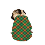 Irish Saint Patrick's Day Plaid Print Dog Zip Up Jacket
