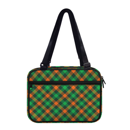 Irish Saint Patrick's Day Plaid Print Double Strap Bible Bag