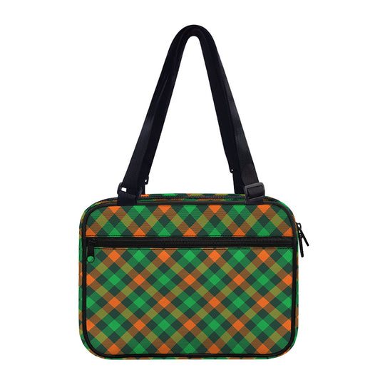 Irish Saint Patrick's Day Plaid Print Double Strap Bible Bag