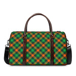 Irish Saint Patrick's Day Plaid Print Duffle Bag