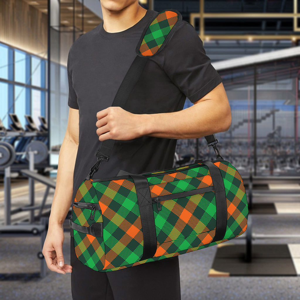 Irish Saint Patrick's Day Plaid Print Gym Bag
