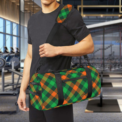 Irish Saint Patrick's Day Plaid Print Gym Bag