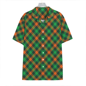 Irish Saint Patrick's Day Plaid Print Hawaiian Shirt