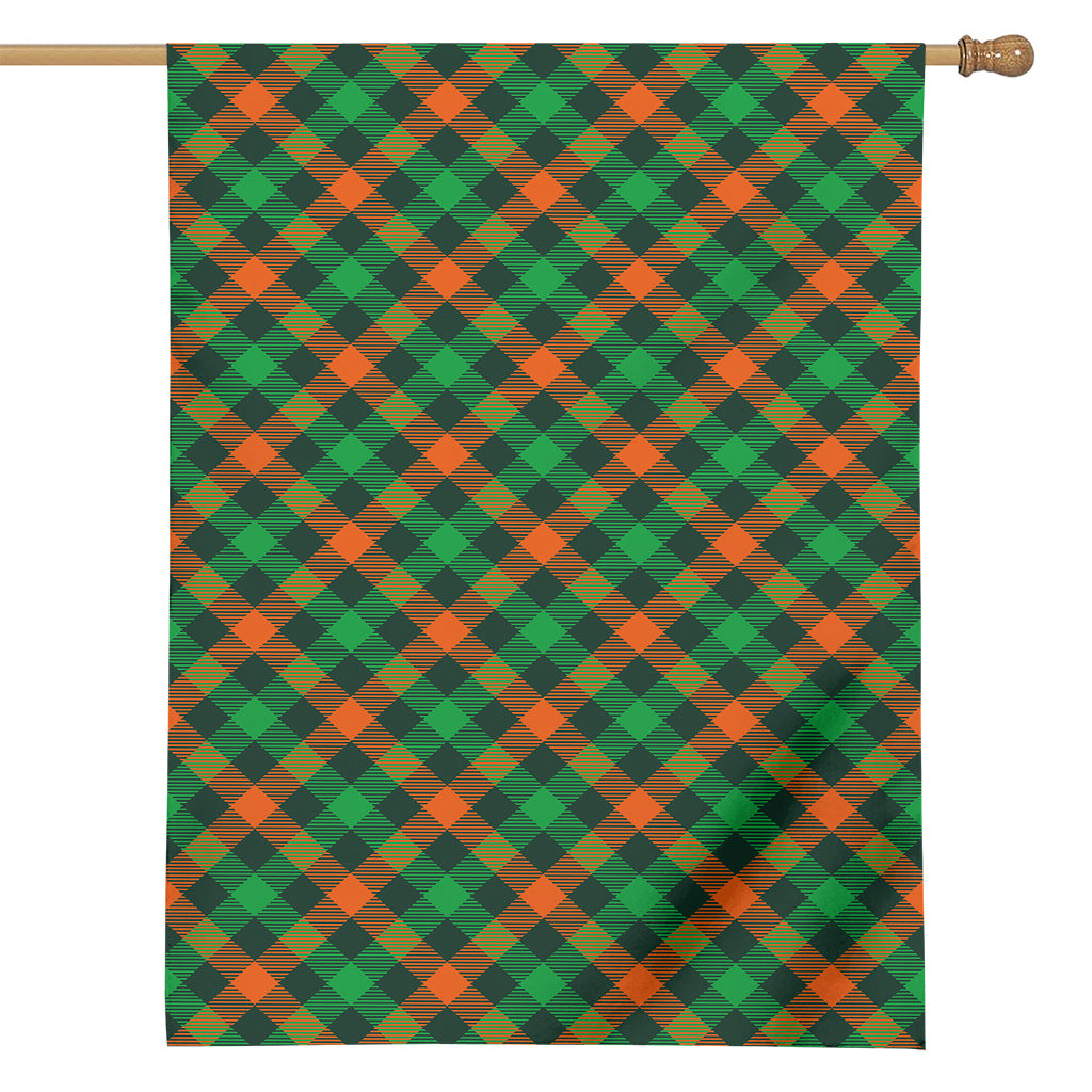Irish Saint Patrick's Day Plaid Print House Flag