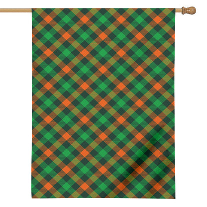 Irish Saint Patrick's Day Plaid Print House Flag