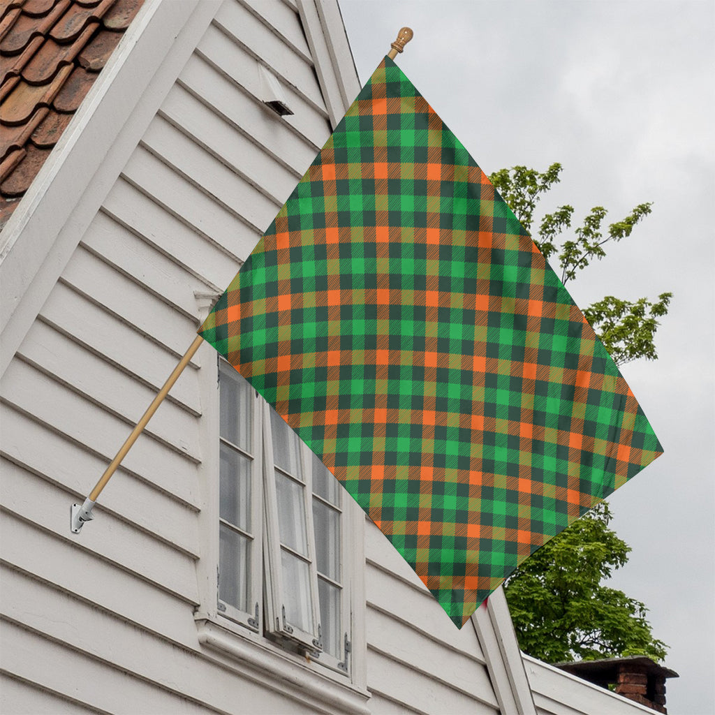 Irish Saint Patrick's Day Plaid Print House Flag