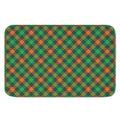 Irish Saint Patrick's Day Plaid Print Indoor Door Mat