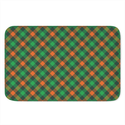Irish Saint Patrick's Day Plaid Print Indoor Door Mat