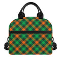 Irish Saint Patrick's Day Plaid Print Insulated Lunch Bag