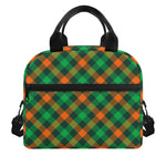 Irish Saint Patrick's Day Plaid Print Insulated Lunch Bag