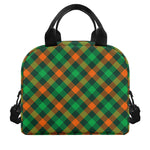 Irish Saint Patrick's Day Plaid Print Insulated Lunch Bag