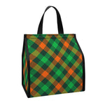 Irish Saint Patrick's Day Plaid Print Insulated Lunch Tote