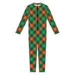 Irish Saint Patrick's Day Plaid Print Jumpsuit