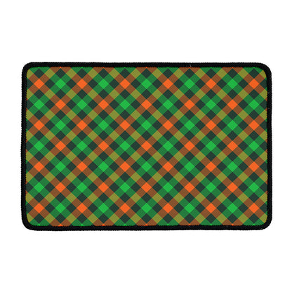 Irish Saint Patrick's Day Plaid Print Kitchen Mat