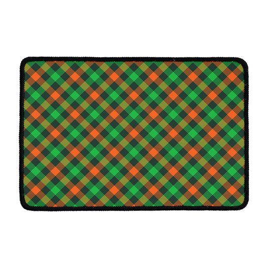 Irish Saint Patrick's Day Plaid Print Kitchen Mat