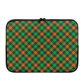 Irish Saint Patrick's Day Plaid Print Laptop Sleeve
