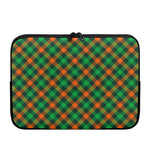 Irish Saint Patrick's Day Plaid Print Laptop Sleeve