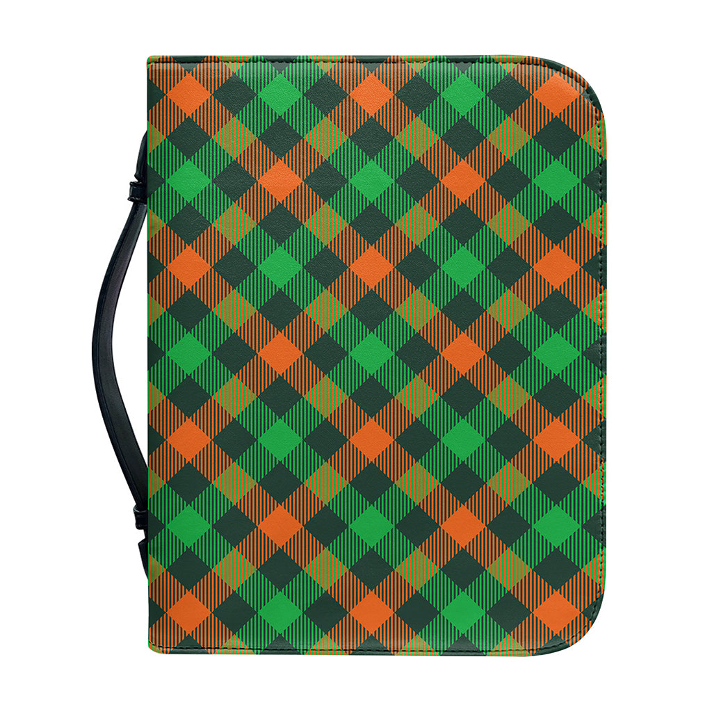 Irish Saint Patrick's Day Plaid Print Leather Bible Cover