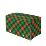 Irish Saint Patrick's Day Plaid Print Leather Tissue Box Cover