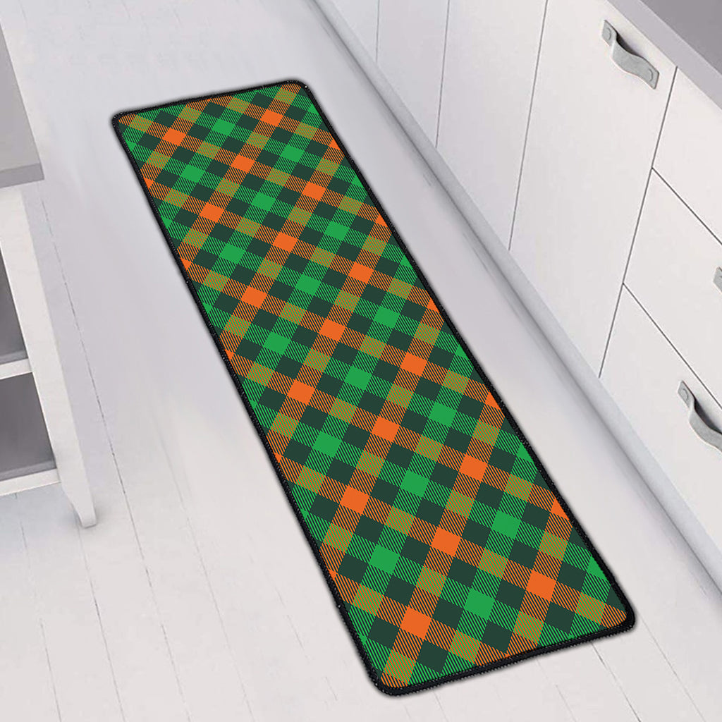 Irish Saint Patrick's Day Plaid Print Long Kitchen Mat