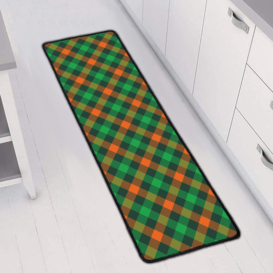 Irish Saint Patrick's Day Plaid Print Long Kitchen Mat