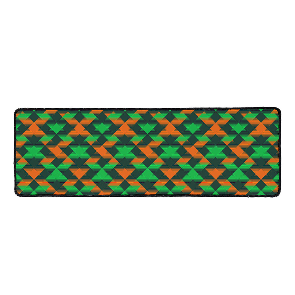 Irish Saint Patrick's Day Plaid Print Long Kitchen Mat