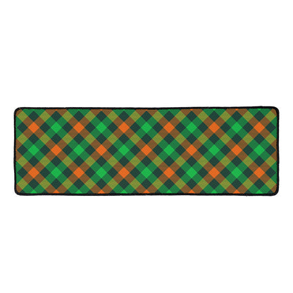 Irish Saint Patrick's Day Plaid Print Long Kitchen Mat