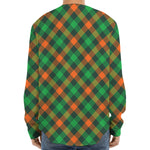 Irish Saint Patrick's Day Plaid Print Long Sleeve Baseball Jersey