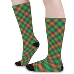 Irish Saint Patrick's Day Plaid Print Long Socks