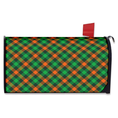 Irish Saint Patrick's Day Plaid Print Mailbox Cover