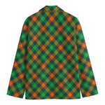 Irish Saint Patrick's Day Plaid Print Men's Blazer