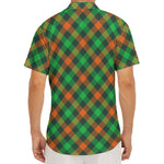 Irish Saint Patrick's Day Plaid Print Men's Deep V-Neck Shirt