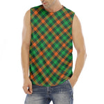 Irish Saint Patrick's Day Plaid Print Men's Fitness Tank Top