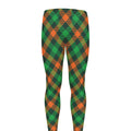 Irish Saint Patrick's Day Plaid Print Men's Leggings