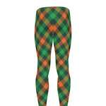 Irish Saint Patrick's Day Plaid Print Men's leggings