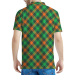 Irish Saint Patrick's Day Plaid Print Men's Polo Shirt