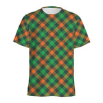 Irish Saint Patrick's Day Plaid Print Men's Sports T-Shirt